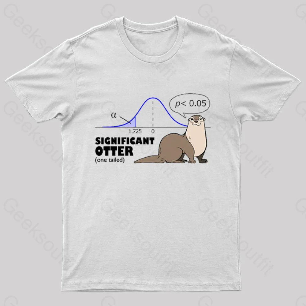 Significant Otter One Tailed Nerd T-Shirt White / S
