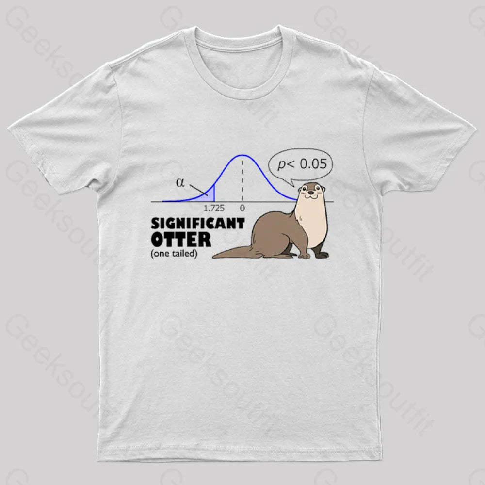Significant Otter One Tailed Nerd T-Shirt White / S