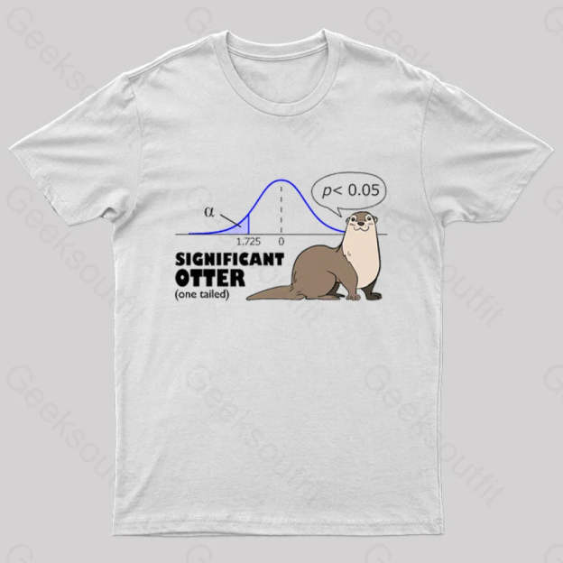 Significant Otter One Tailed Nerd T-Shirt White / S