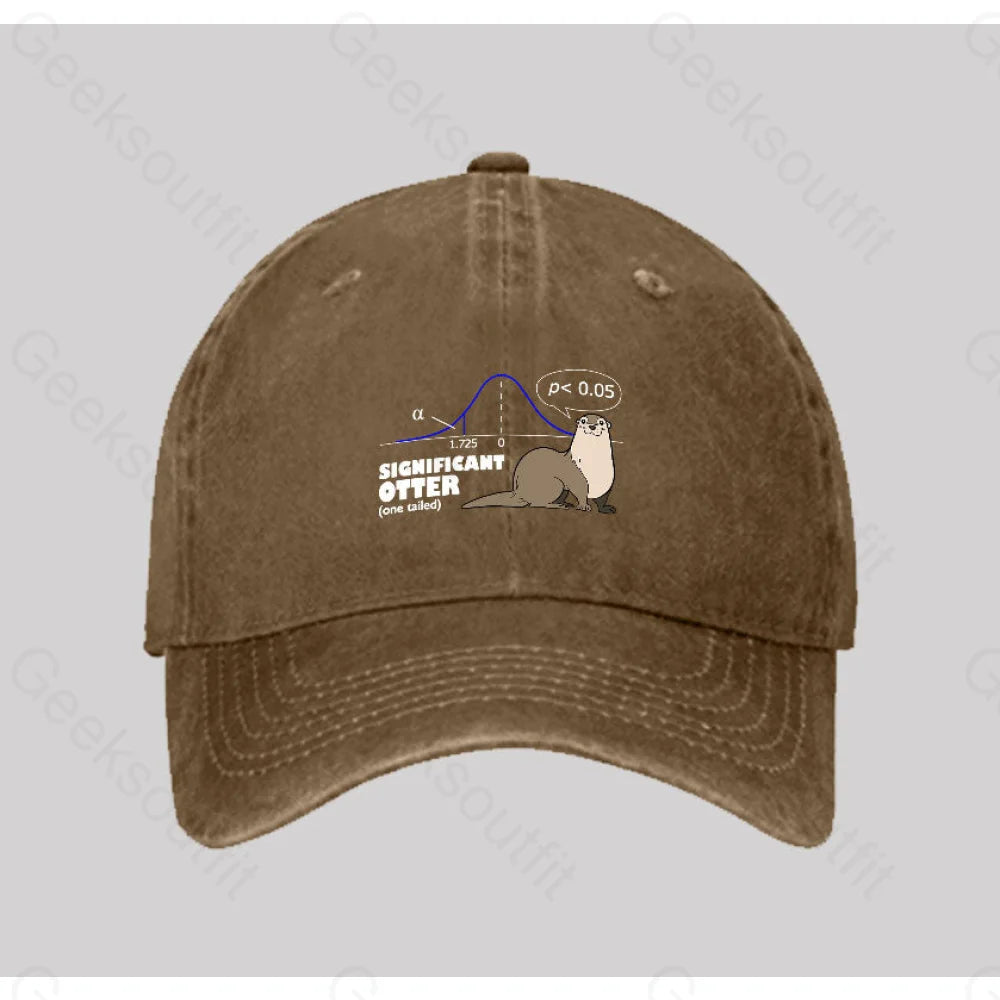 Significant Otter Washed Vintage Baseball Cap Natural