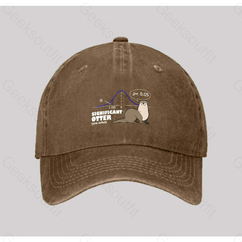 Significant Otter Washed Vintage Baseball Cap Natural