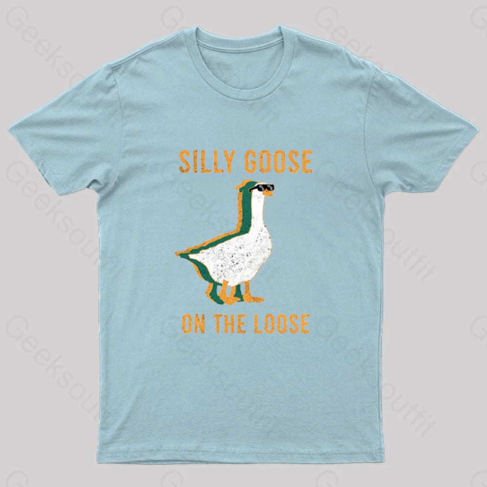 Silly Goose On The Loose Nerd T-Shirt Light Blue / S