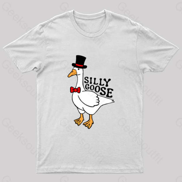 Silly Goose With Top Hat T-Shirt White / S