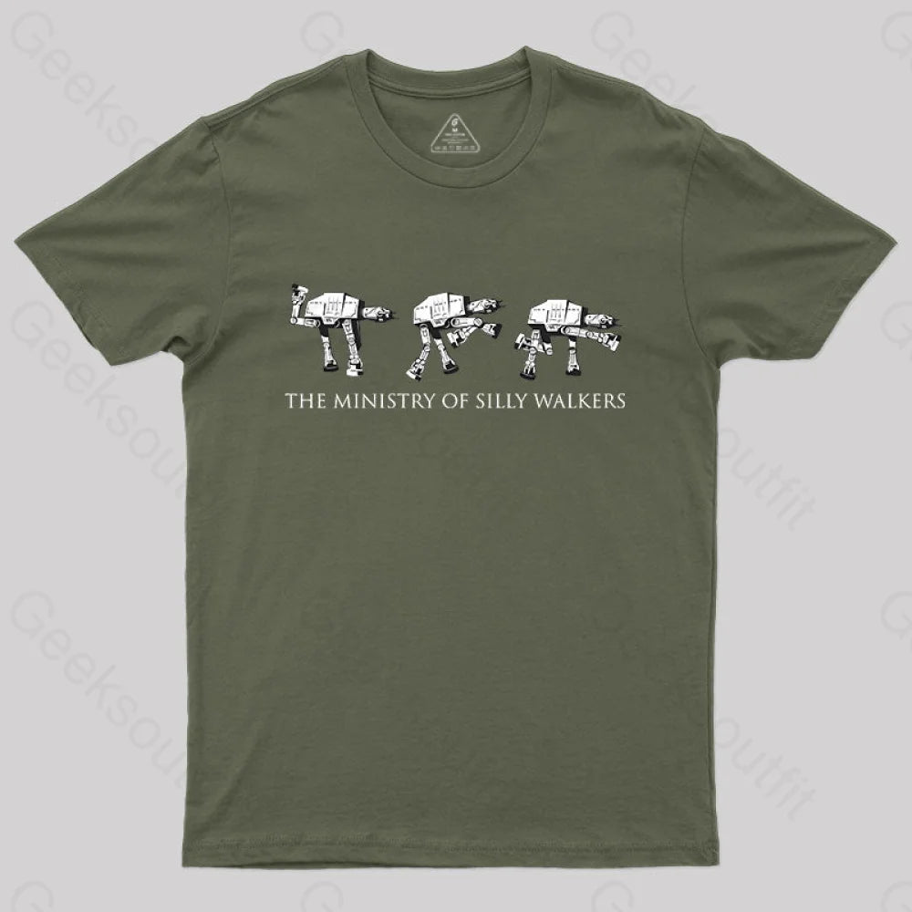 Silly Walkers T-Shirt Army Green / S