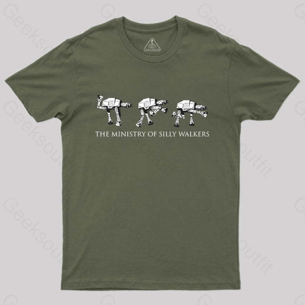 Silly Walkers T-Shirt Army Green / S