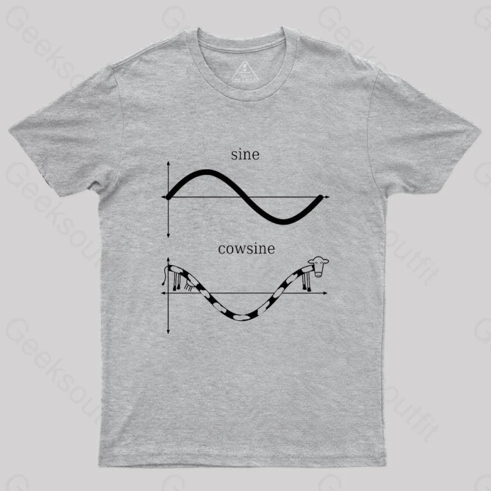 Sine And Cowsine T-Shirt Grey / S