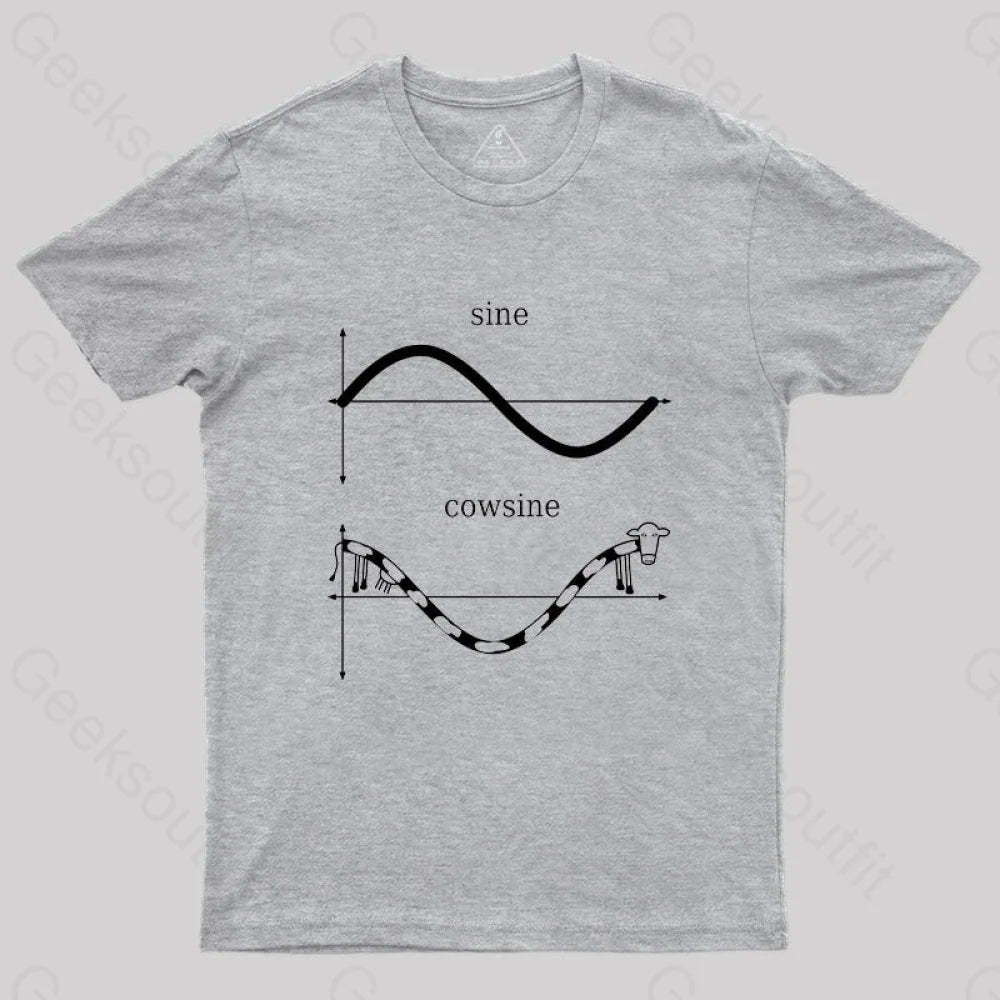 Sine And Cowsine T-Shirt Grey / S