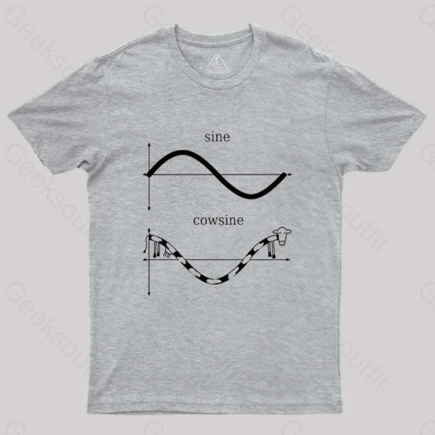Sine And Cowsine T-Shirt Grey / S