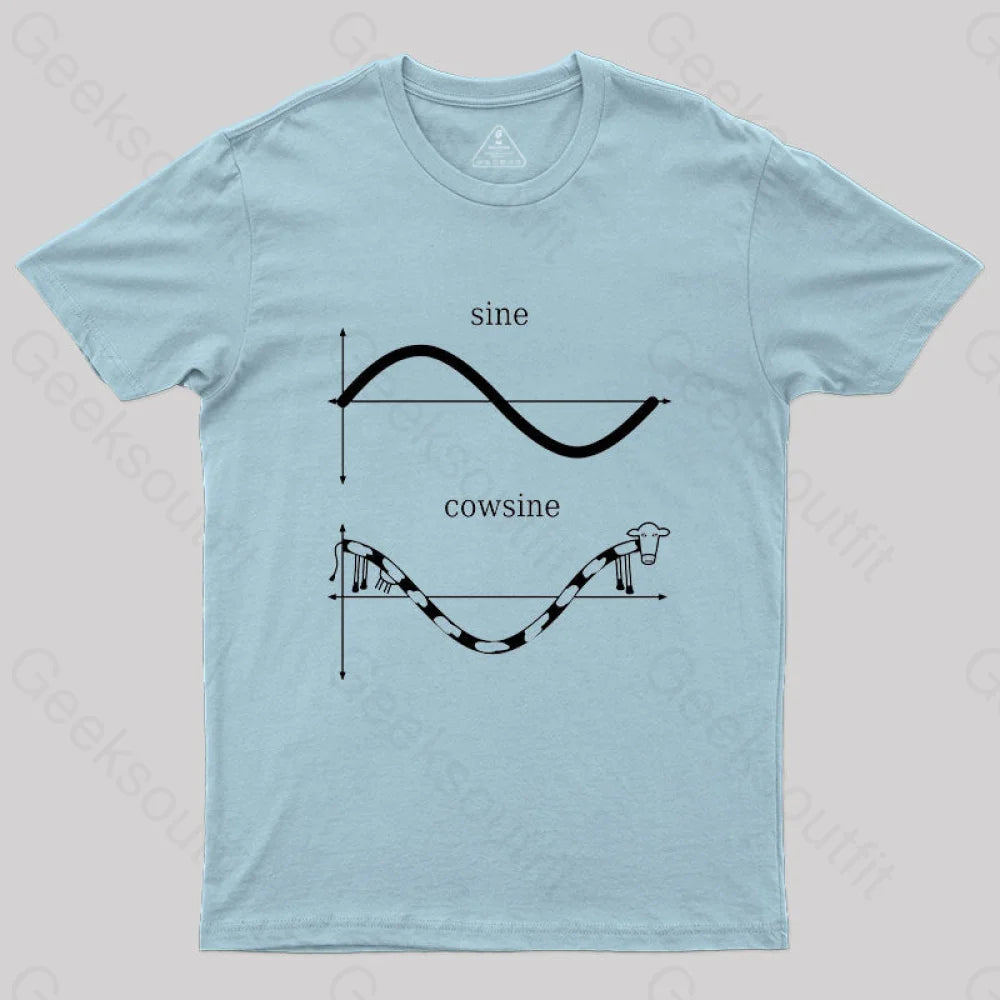 Sine And Cowsine T-Shirt Light Blue / S