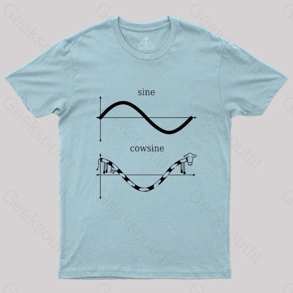 Sine And Cowsine T-Shirt Light Blue / S
