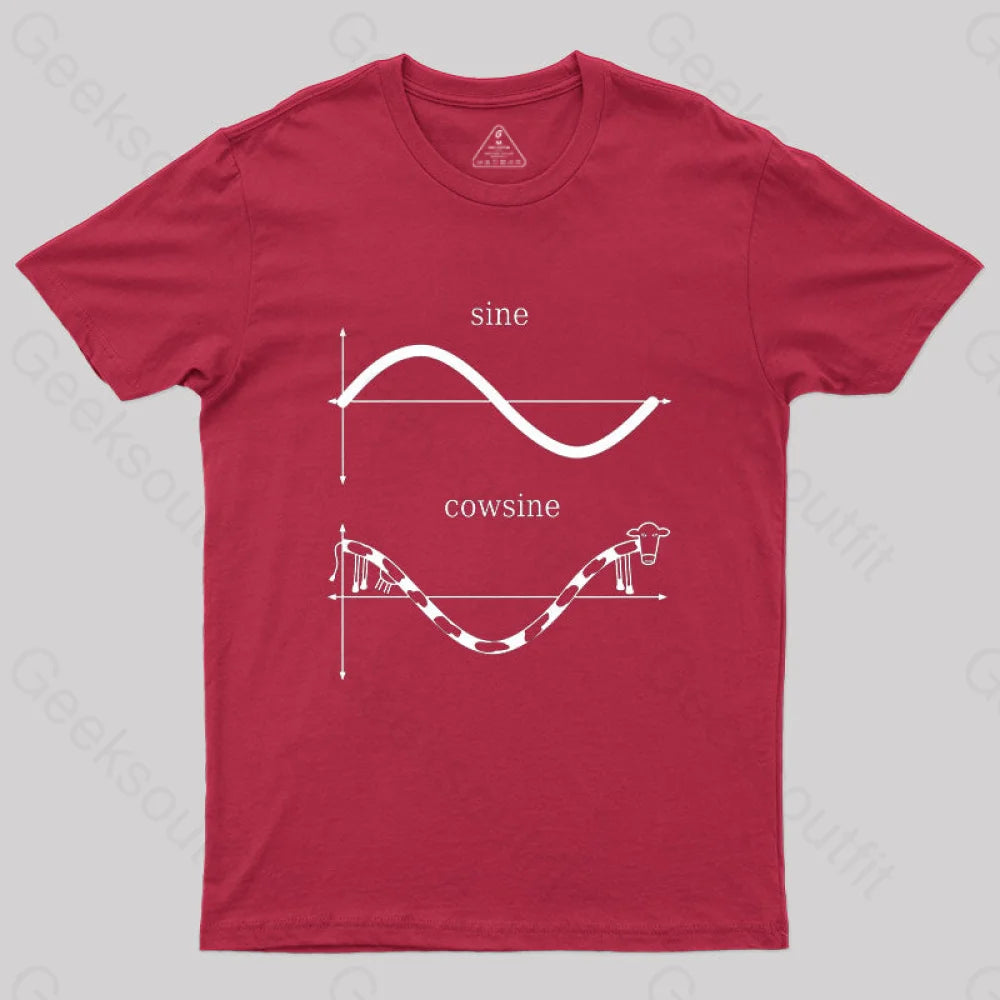 Sine And Cowsine T-Shirt Red / S