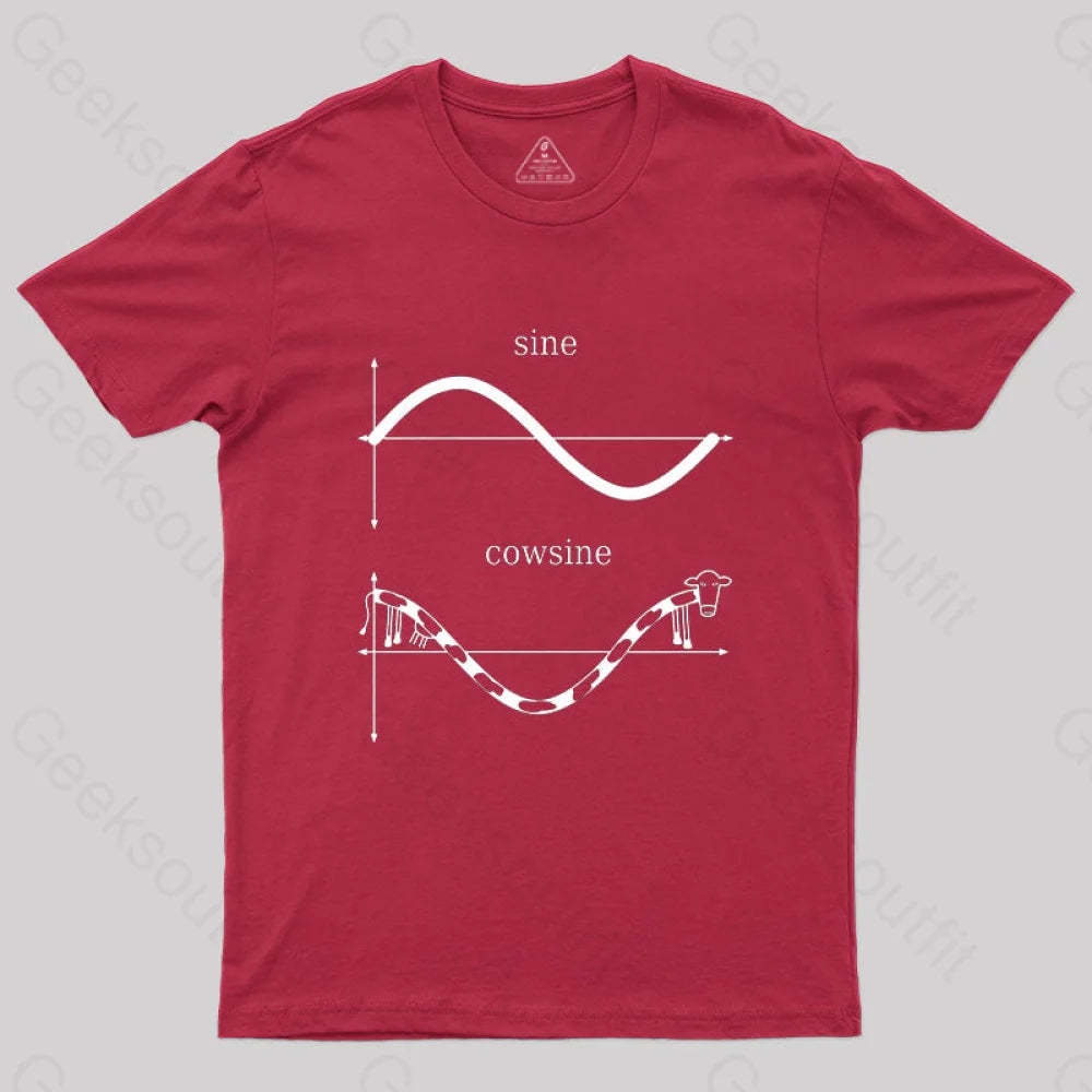 Sine And Cowsine T-Shirt Red / S