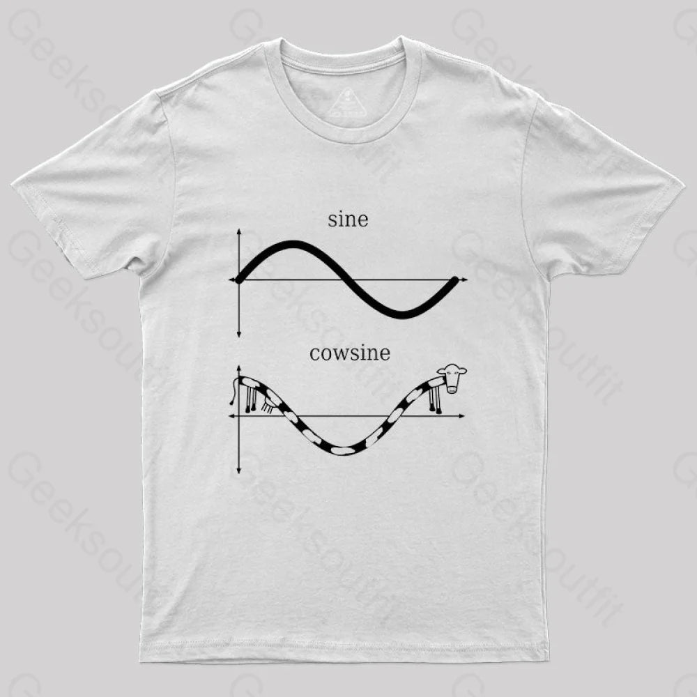 Sine And Cowsine T-Shirt White / S