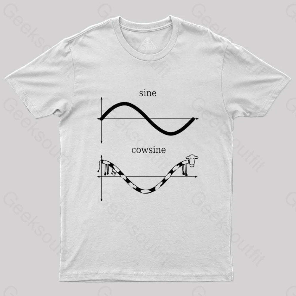 Sine And Cowsine T-Shirt White / S