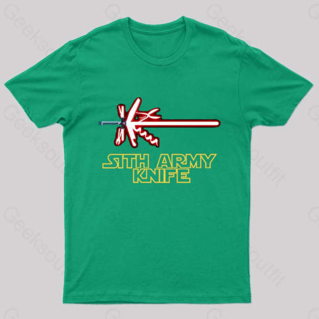 Sith Army Knife Geek T-Shirt Green / S
