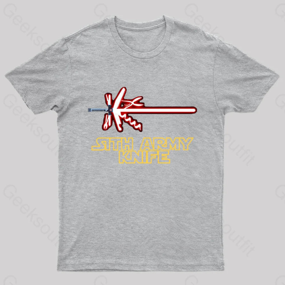 Sith Army Knife Geek T-Shirt Grey / S