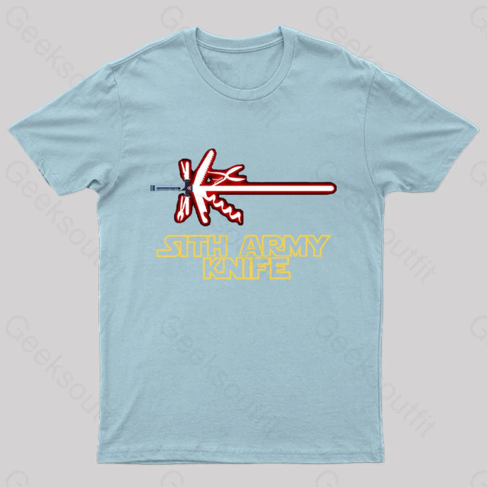 Sith Army Knife Geek T-Shirt Light Blue / S