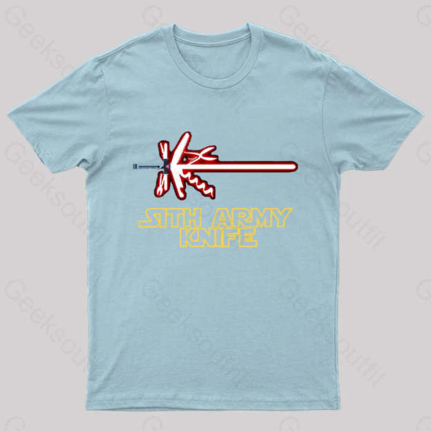 Sith Army Knife Geek T-Shirt Light Blue / S