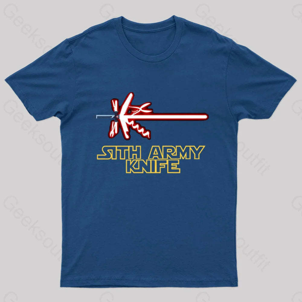 Sith Army Knife Geek T-Shirt Navy / S