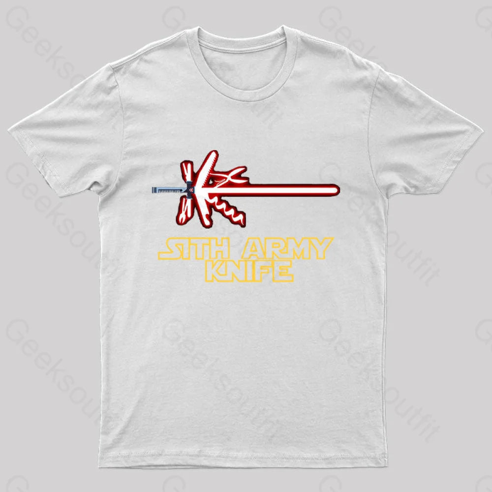 Sith Army Knife Geek T-Shirt White / S