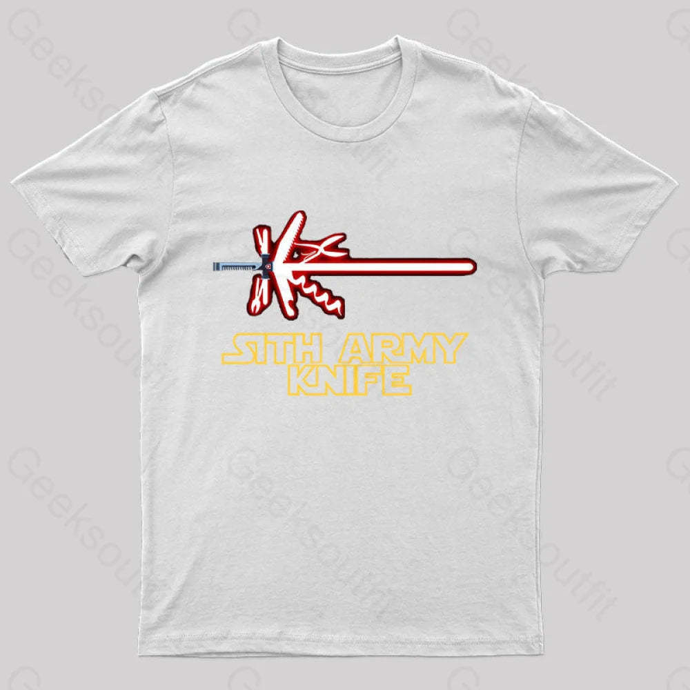 Sith Army Knife Geek T-Shirt White / S