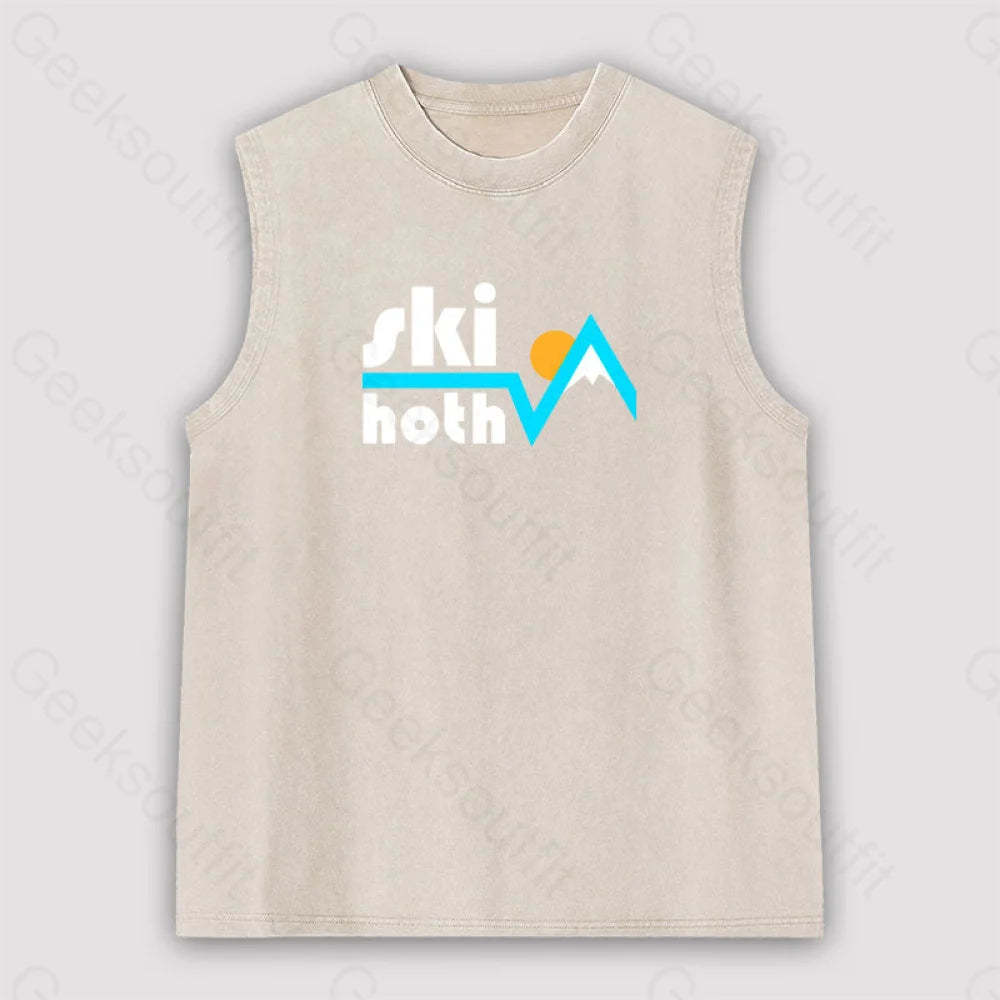 Ski Hoth Unisex Washed Tank Apricot / S