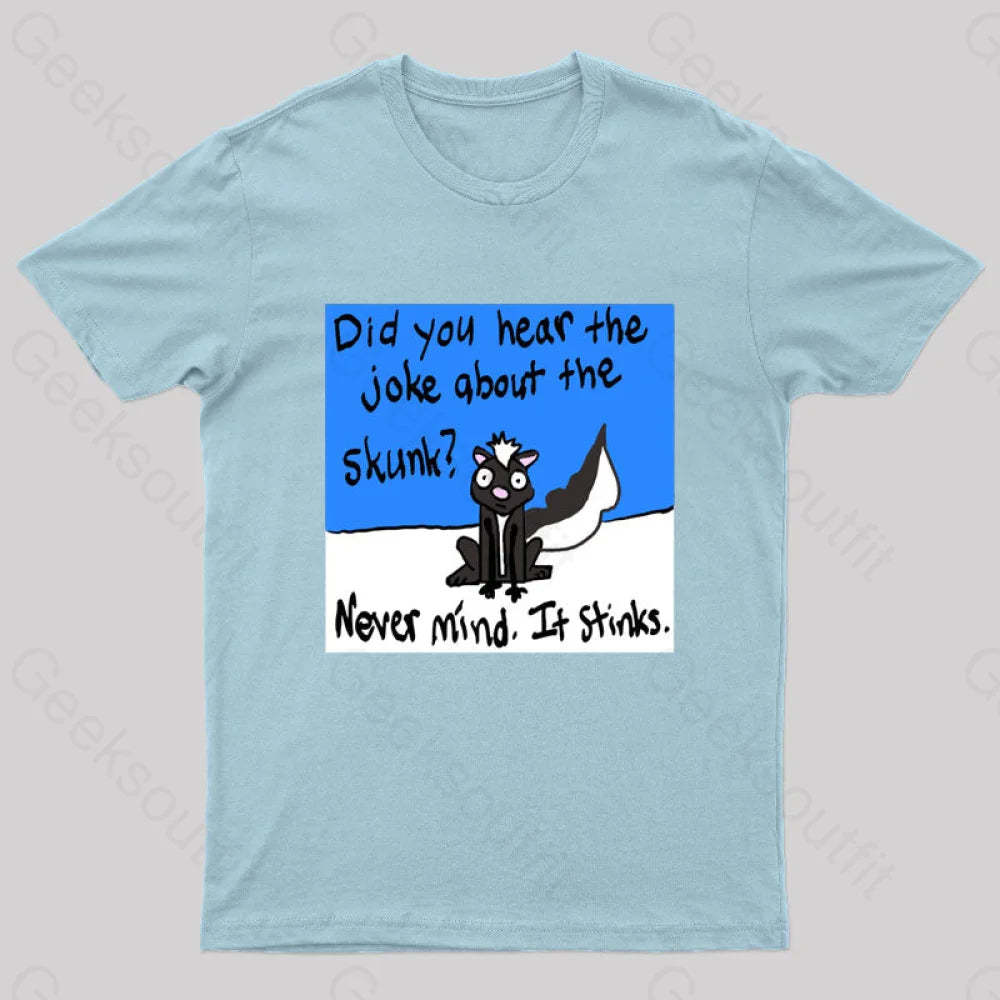 Skunky Geek T-Shirt Light Blue / S