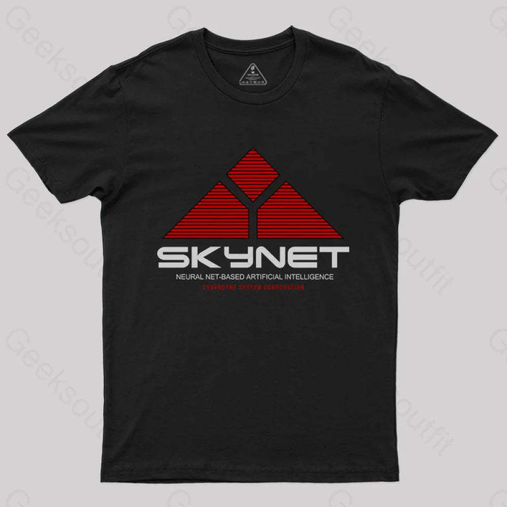 Skynet Neural Net Based Artificial Intelligence T-Shirt Black / S