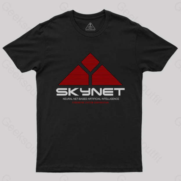 Skynet Neural Net Based Artificial Intelligence T-Shirt Black / S