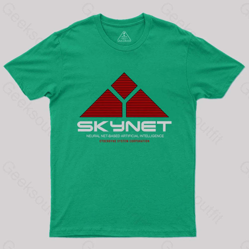 Skynet Neural Net Based Artificial Intelligence T-Shirt Green / S