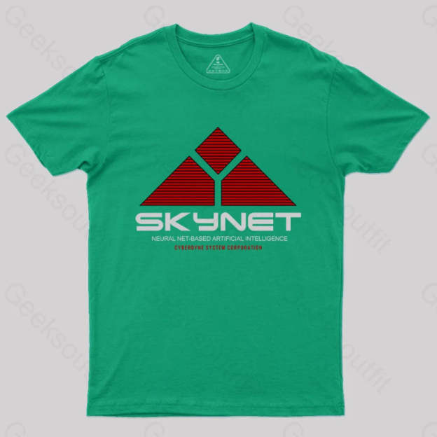 Skynet Neural Net Based Artificial Intelligence T-Shirt Green / S