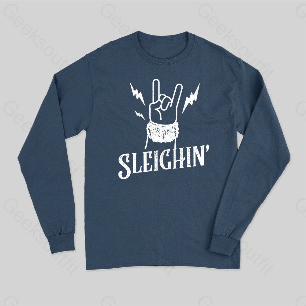 Sleighin Long Sleeve T-Shirt Navy / S