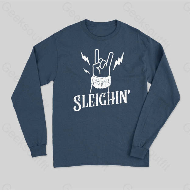 Sleighin Long Sleeve T-Shirt Navy / S