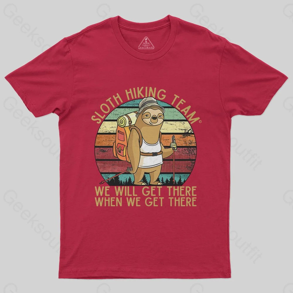 Sloth Hiking Team T-Shirt - Geeksoutfit