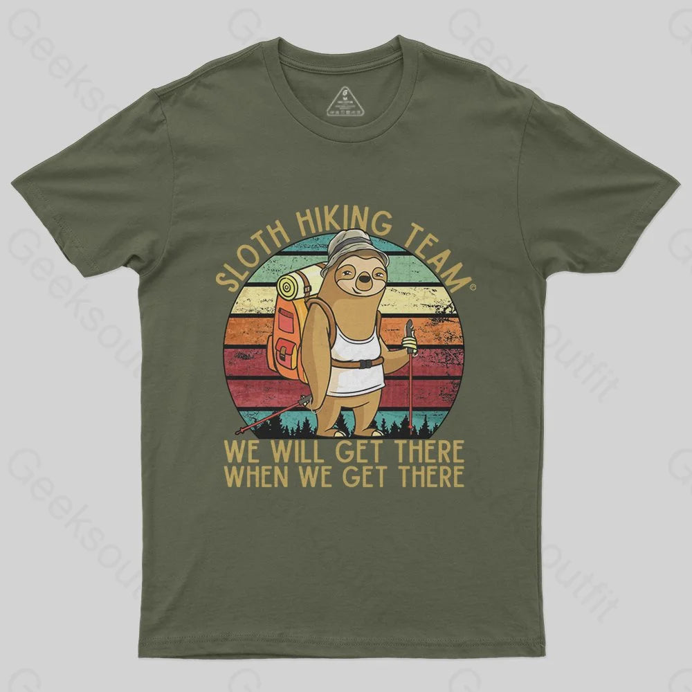 Sloth Hiking Team T-Shirt - Geeksoutfit