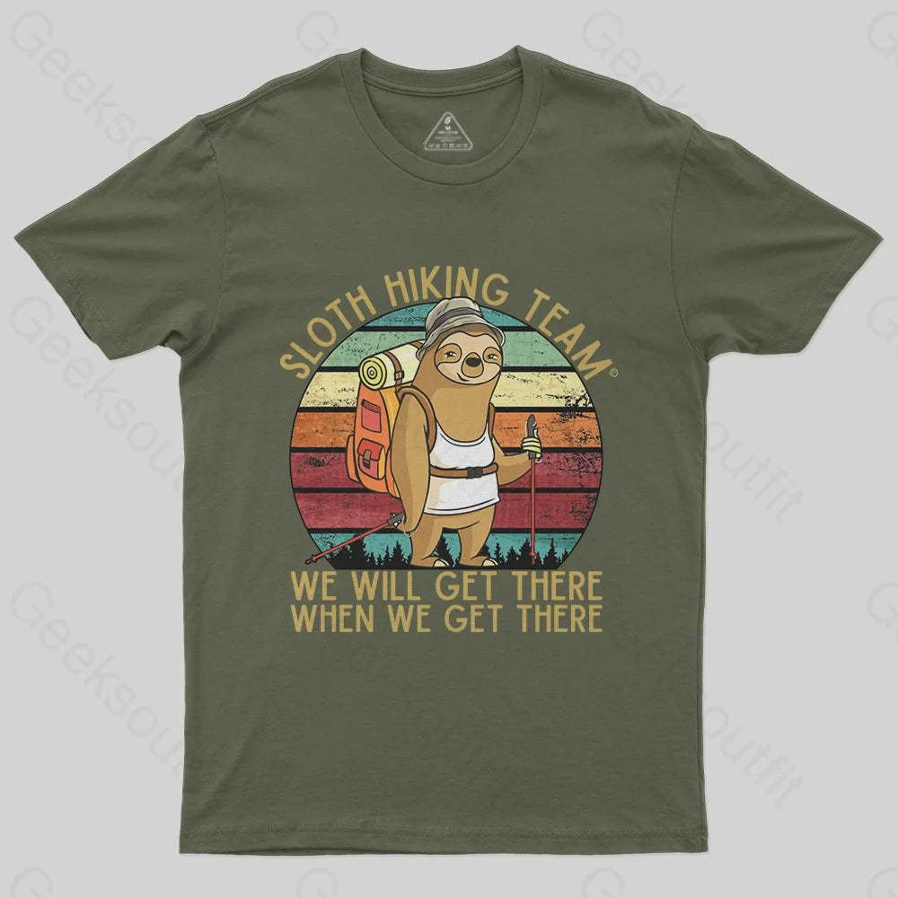 Sloth Hiking Team T-Shirt - Geeksoutfit
