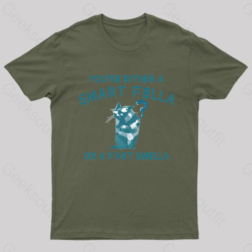 Smart Fella Nerd T-Shirt Army Green / S