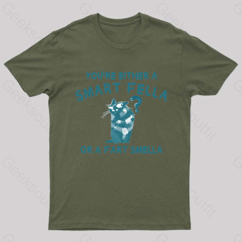Smart Fella Nerd T-Shirt Army Green / S