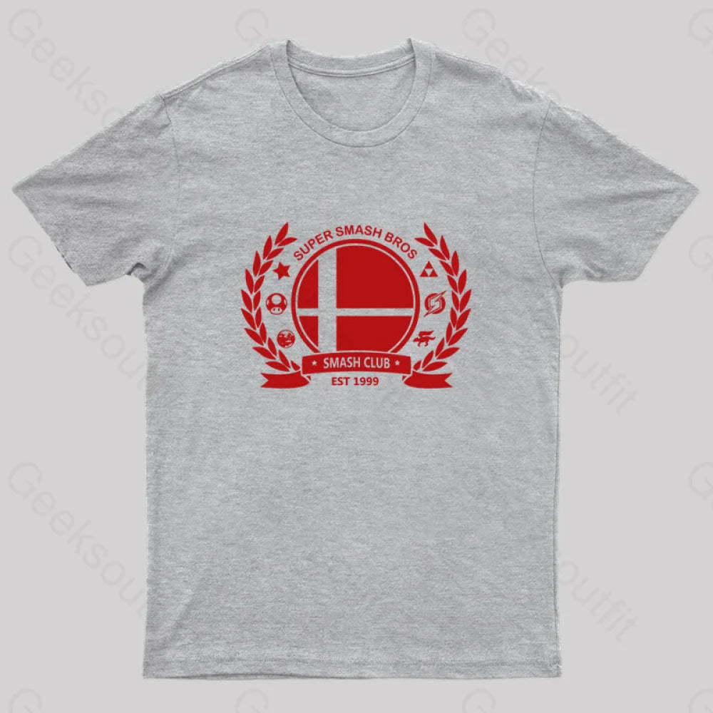 Smash Bros Club T-Shirt Grey / S
