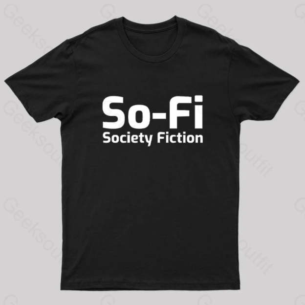 So-Fi Society Fiction Fitted Geek T-Shirt Black / S