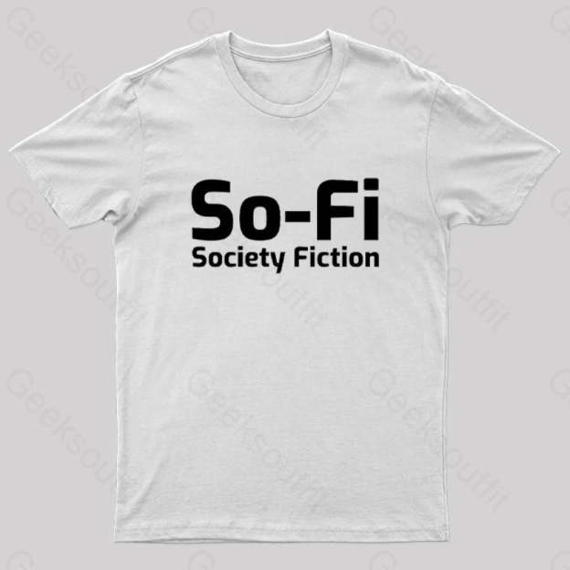 So-Fi Society Fiction Fitted Geek T-Shirt White / S