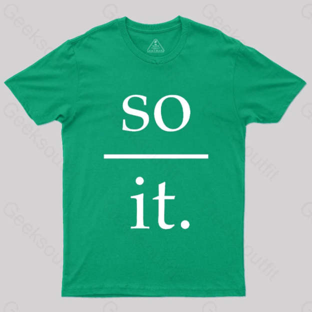 So Over It Nerd T-Shirt Green / S