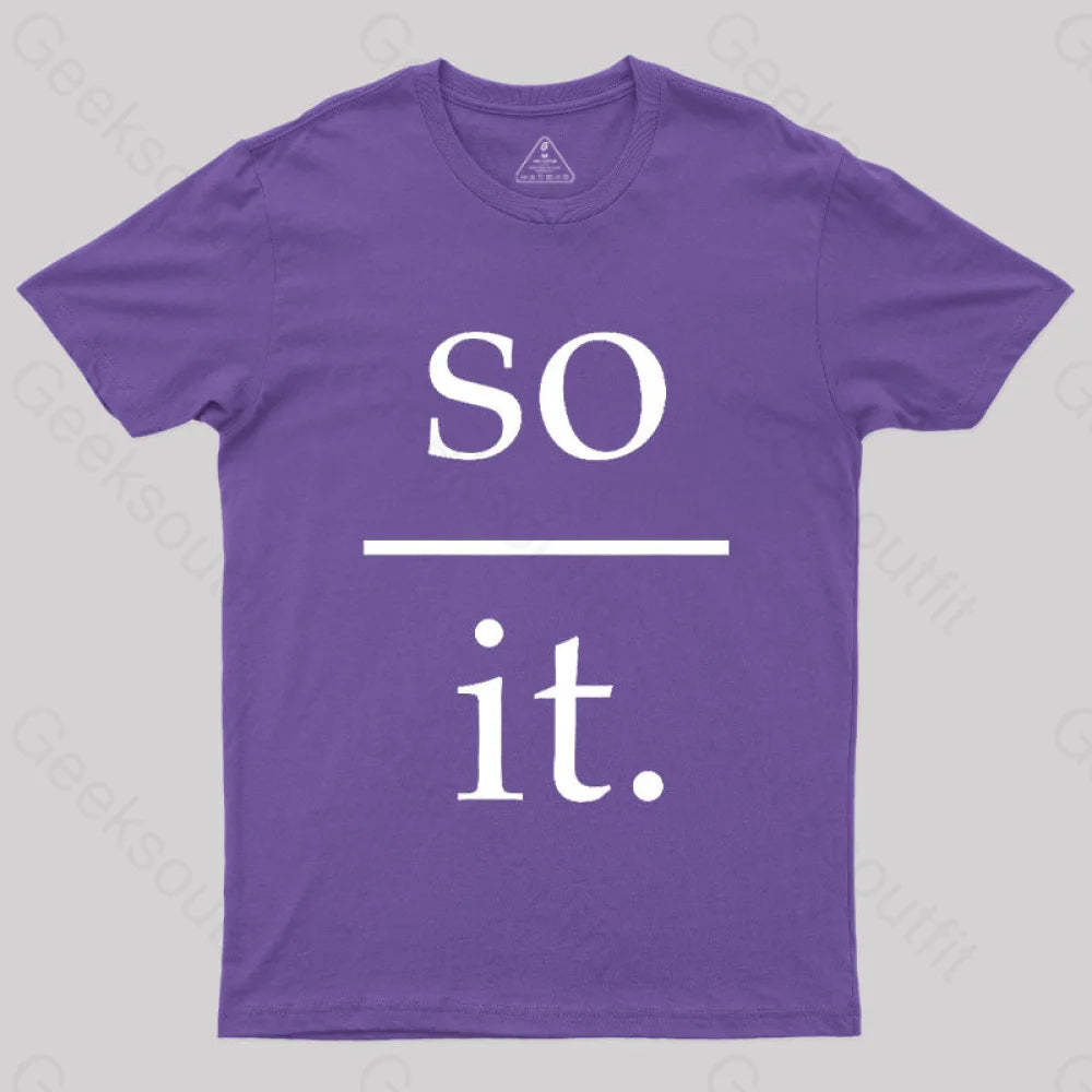 So Over It Nerd T-Shirt Purple / S