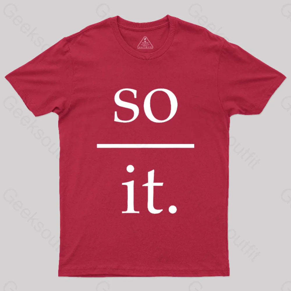 So Over It Nerd T-Shirt Red / S