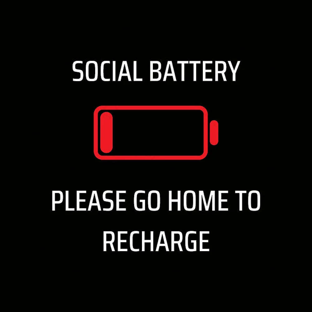 Social Battery Low Nerd T-Shirt