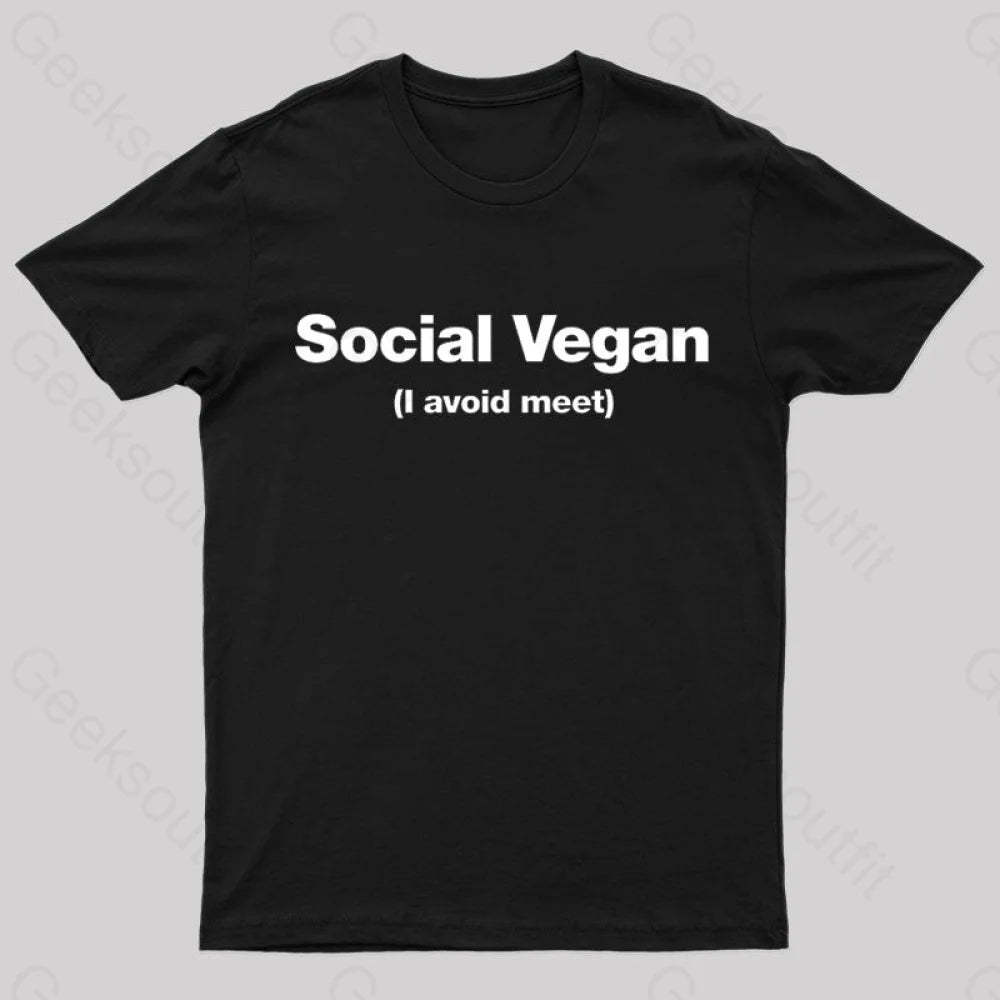 Social Vegan Geek T-Shirt Black / S