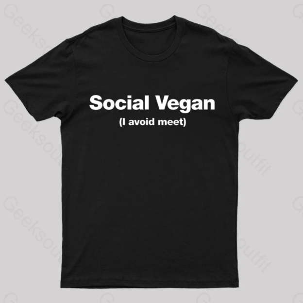 Social Vegan Geek T-Shirt Black / S
