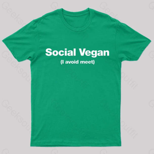 Social Vegan Geek T-Shirt Green / S