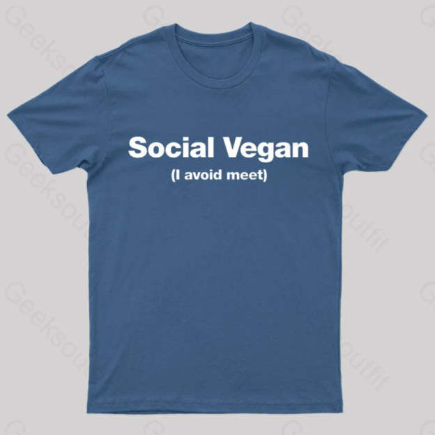 Social Vegan Geek T-Shirt Navy / S