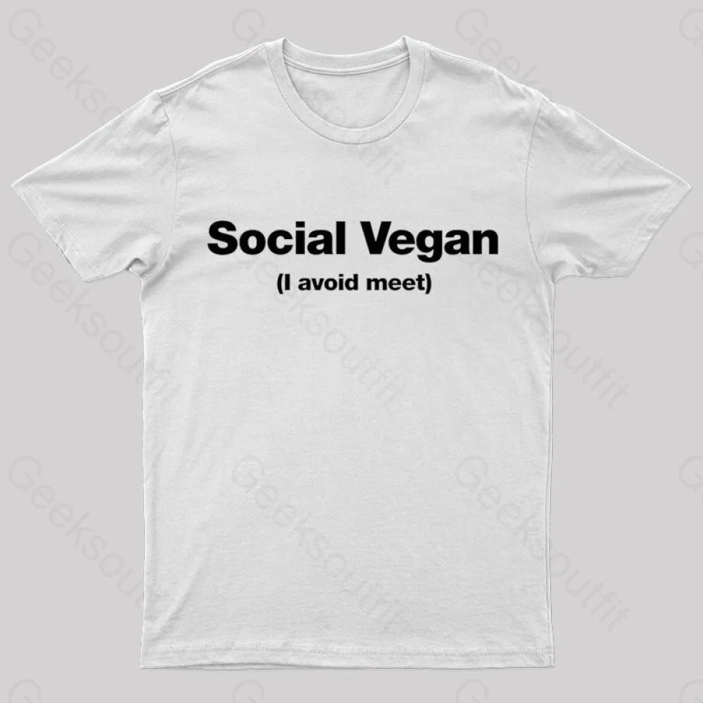 Social Vegan Geek T-Shirt White / S